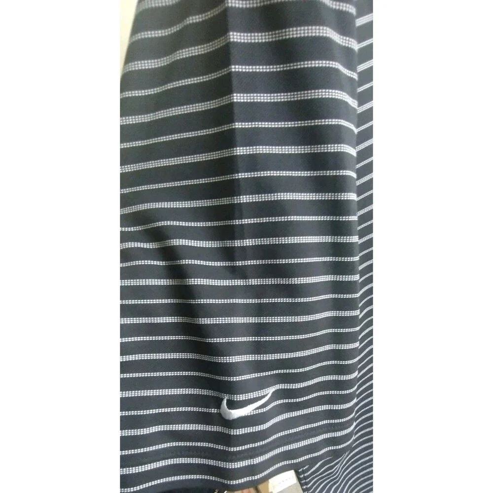 NIKE GOLF Tour Performance Men's Size XL Dri Fit Golf Black Stripe Polo Shirt